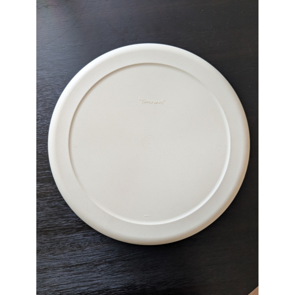 Vintage Tupperware Beige Divided Serving Tray Lid Compartment Picnic Poutluck